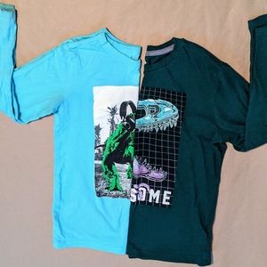 Last chance!! 2 Boys Dinosaur Long-sleeved Shirts L 10/12